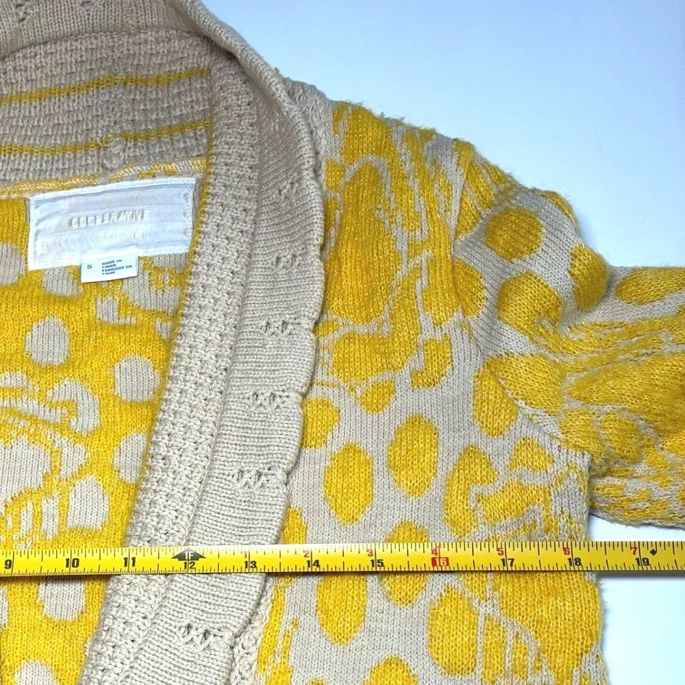Cooperative Chunk Shawl Open Knit Cardigan Mohair Blend Boho Prep Academia Small